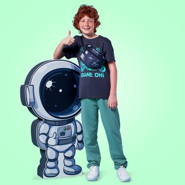 Coral High Siyah Galaxy Desenli Bel Çantası 11552 - 4