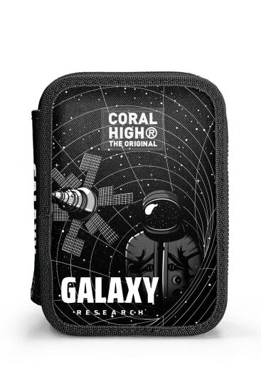 Coral High Siyah Galaxy Desenli Çift Katlı Kalem Çanta 11148 - 10