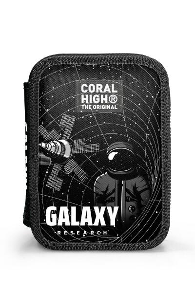 Coral High Siyah Galaxy Desenli Çift Katlı Kalem Çanta 11148 - 10