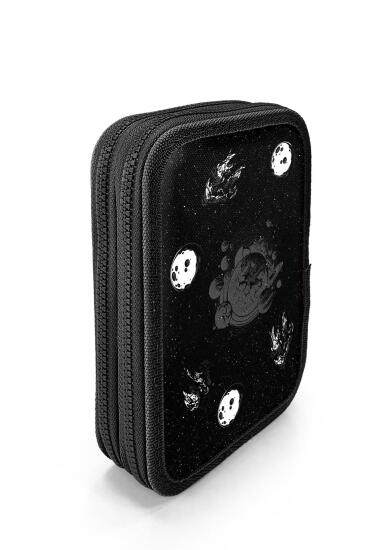 Coral High Siyah Galaxy Desenli Çift Katlı Kalem Çanta 11148 - 3