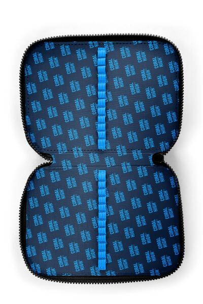 Coral High Siyah Galaxy Desenli Çift Katlı Kalem Çanta 11148 - 8