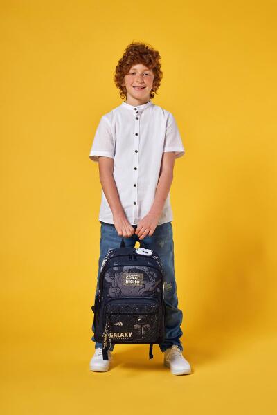Coral High Siyah Galaxy Desenli Okul Sırt Çantası 23644 - 10