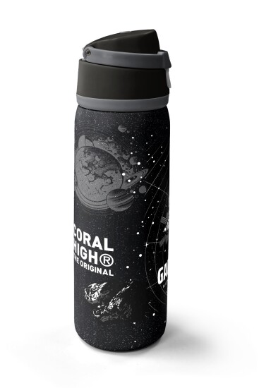 Coral High Siyah Galaxy Desenli Pipetli ve Direkt İçim Çelik Termos 800 ml 38533 - 4