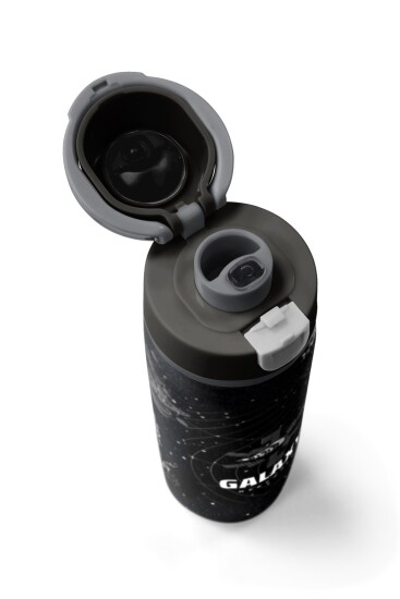 Coral High Siyah Galaxy Desenli Pipetli ve Direkt İçim Çelik Termos 800 ml 38533 - 7