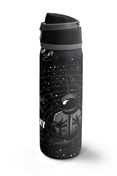 Coral High Siyah Galaxy Desenli Pipetli ve Direkt İçim Çelik Termos 800 ml 38533 - 5