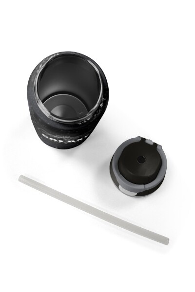 Coral High Siyah Galaxy Desenli Pipetli ve Direkt İçim Çelik Termos 800 ml 38533 - 8