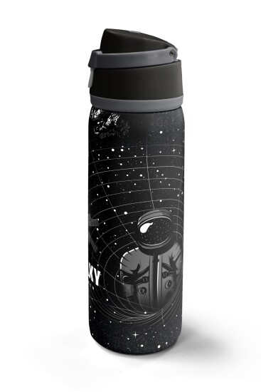 Coral High Siyah Galaxy Desenli Pipetli ve Direkt İçim Çelik Termos 800 ml 38533 - 5