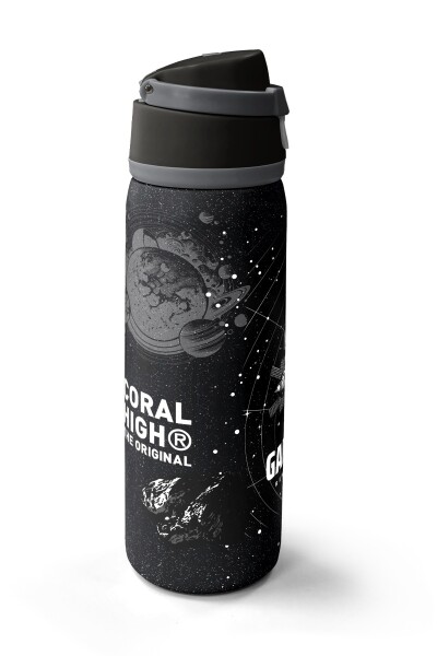 Coral High Siyah Galaxy Desenli Pipetli ve Direkt İçim Çelik Termos 800 ml 38533 - 4