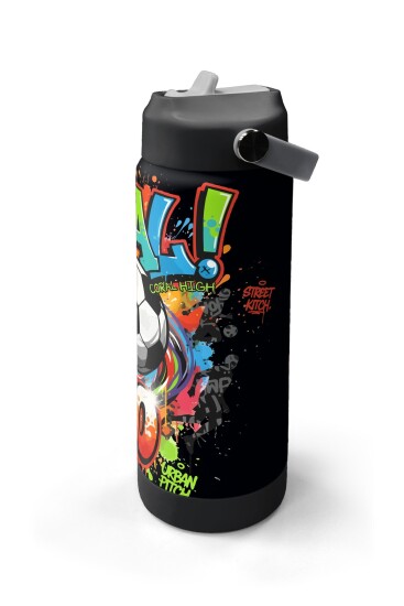 Coral High Siyah Goal Desenli Katlanır Ağızlıklı Çelik Termos 650 ml 38335 - 4