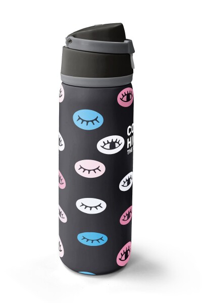 Coral High Siyah Göz Desenli Pipetli ve Direkt İçim Çelik Termos 800 ml 38596 - 4