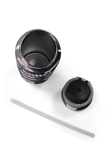 Coral High Siyah Göz Desenli Pipetli ve Direkt İçim Çelik Termos 800 ml 38596 - 8