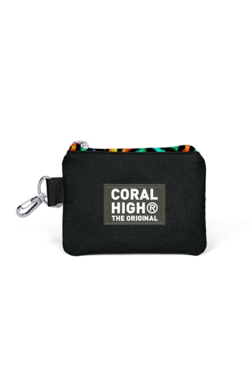 Coral High Siyah Grafiti Desenli Bozuk Para Çantası 21902 