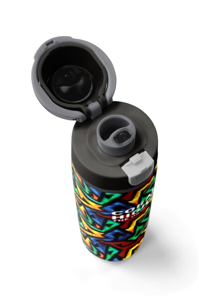 Coral High Siyah Grafiti Desenli Pipetli ve Direkt İçim Çelik Termos 800 ml 38522 - 7