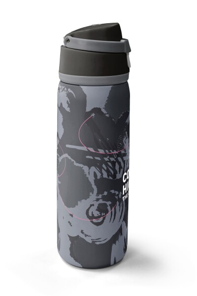 Coral High Siyah Gri Desenli Pipetli ve Direkt İçim Çelik Termos 800 ml 38577 - 4