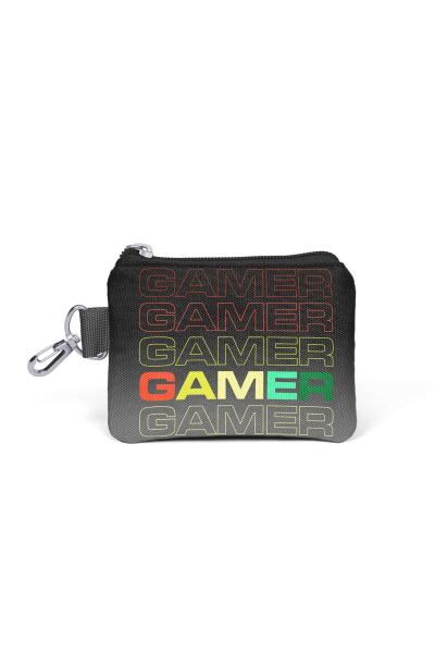Coral High Siyah Gri Gamer Desenli Bozuk Para Çantası 21909 - 1