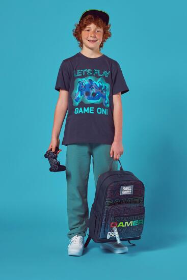 Coral High Siyah Gri Gamer Desenli Okul Sırt Çantası 23640 - 7