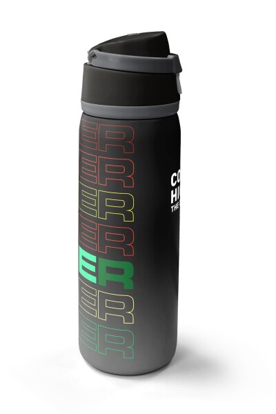Coral High Siyah Gri Gamer Desenli Pipetli ve Direkt İçim Çelik Termos 800 ml 38529 - 4
