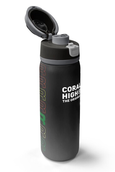 Coral High Siyah Gri Gamer Desenli Pipetli ve Direkt İçim Çelik Termos 800 ml 38529 - 3