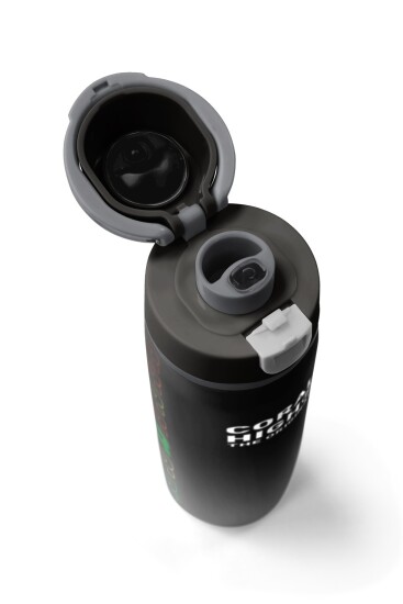 Coral High Siyah Gri Gamer Desenli Pipetli ve Direkt İçim Çelik Termos 800 ml 38529 - 7