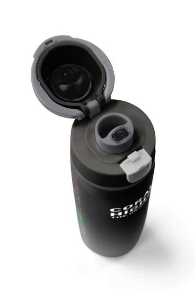 Coral High Siyah Gri Gamer Desenli Pipetli ve Direkt İçim Çelik Termos 800 ml 38529 - 7