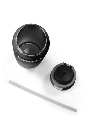 Coral High Siyah Gri Gamer Desenli Pipetli ve Direkt İçim Çelik Termos 800 ml 38529 - 8