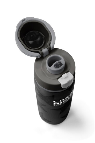 Coral High Siyah Gri Yıldız Desenli Pipetli ve Direkt İçim Çelik Termos 800 ml 38515 - 7