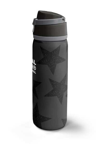 Coral High Siyah Gri Yıldız Desenli Pipetli ve Direkt İçim Çelik Termos 800 ml 38515 - 5