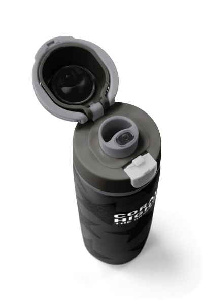 Coral High Siyah Gri Yıldız Desenli Pipetli ve Direkt İçim Çelik Termos 800 ml 38515 - 7