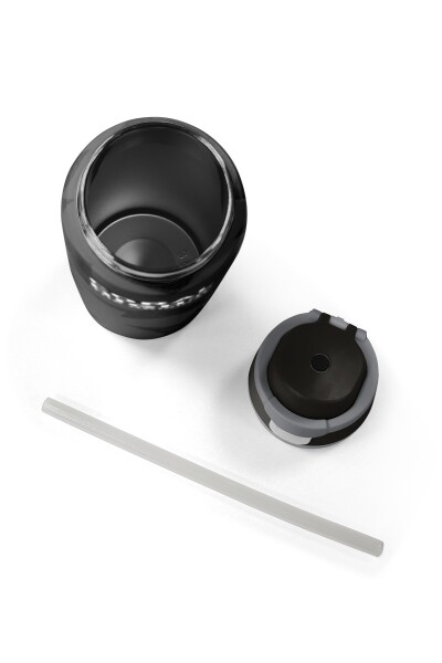 Coral High Siyah Gri Yıldız Desenli Pipetli ve Direkt İçim Çelik Termos 800 ml 38515 - 8