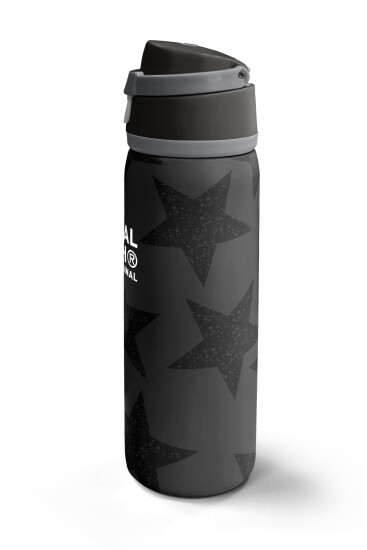 Coral High Siyah Gri Yıldız Desenli Pipetli ve Direkt İçim Çelik Termos 800 ml 38515 - 5