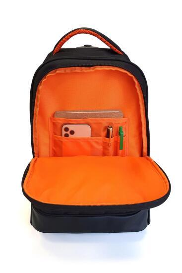 Coral High Siyah İki Kademeli Kumaş Kabin Valiz 23256 - 10