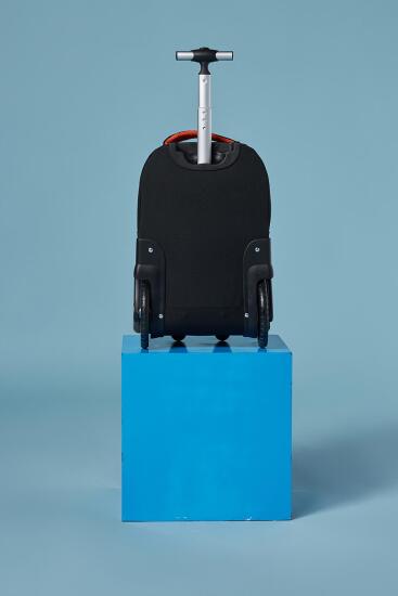 Coral High Siyah İki Kademeli Kumaş Kabin Valiz 23256 - 6