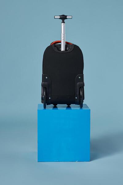 Coral High Siyah İki Kademeli Kumaş Kabin Valiz 23256 - 6