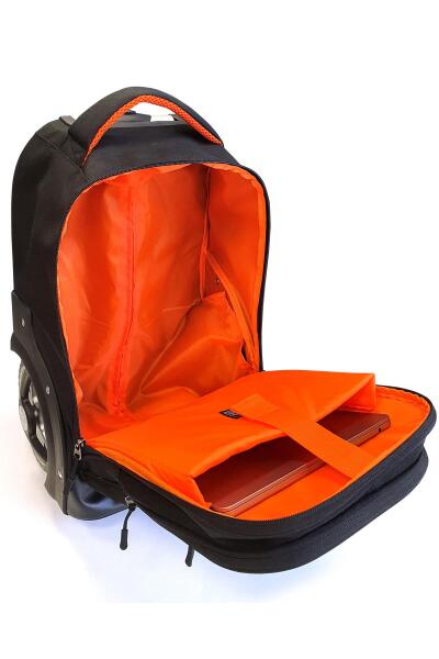 Coral High Siyah İki Kademeli Kumaş Kabin Valiz 23256 - 11