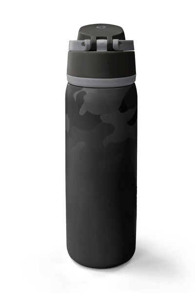 Coral High Siyah Kamuflaj Desenli Pipetli ve Direkt İçim Çelik Termos 800 ml 38516 - 6