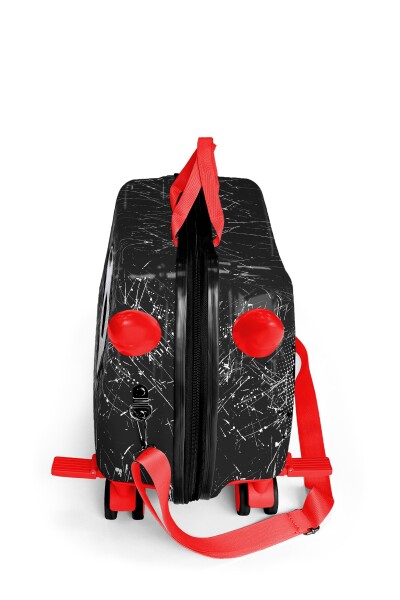 Coral High Siyah Kids Futbol Desenli Otur-Çek Çocuk Valizi 16369 - 4