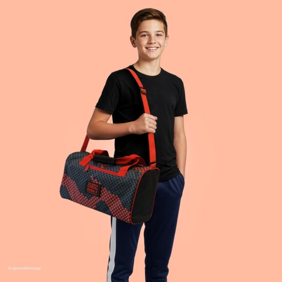 Coral High Siyah Kırmızı Desenli Spor Çantası 27555 - 4