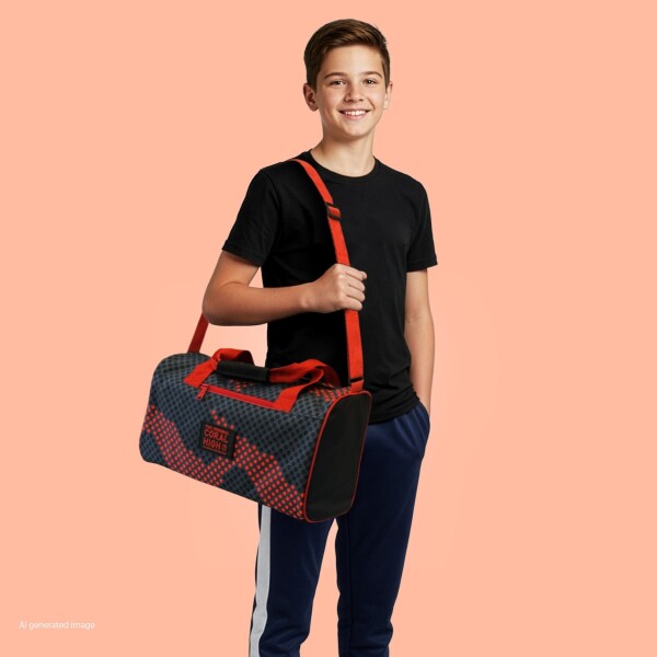 Coral High Siyah Kırmızı Desenli Spor Çantası 27555 - 4