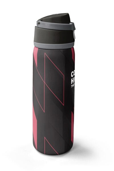 Coral High Siyah Kırmızı Renkli Pipetli ve Direkt İçim Çelik Termos 800 ml 38569 - 4