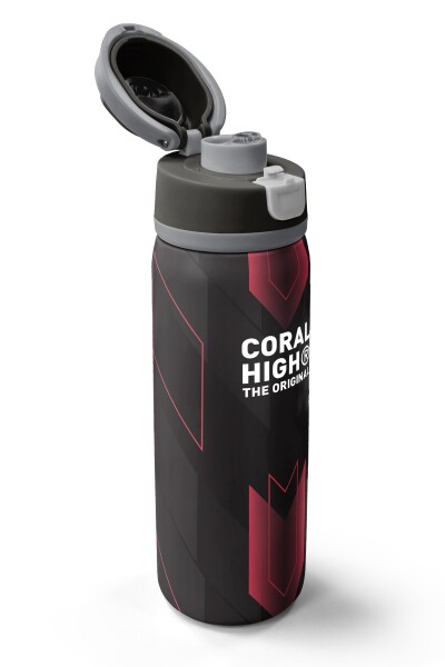 Coral High Siyah Kırmızı Renkli Pipetli ve Direkt İçim Çelik Termos 800 ml 38569 - 3