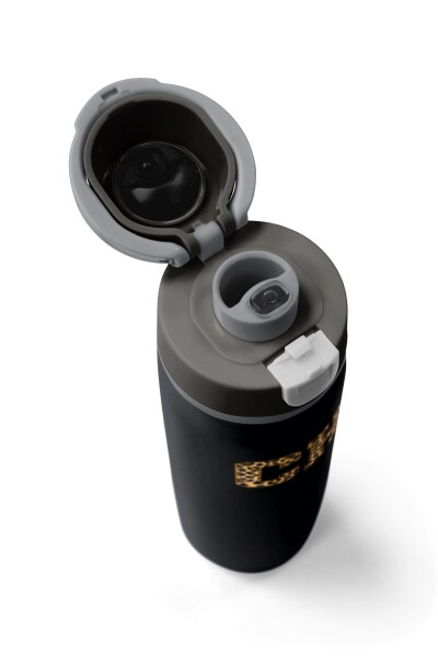 Coral High Siyah Leopar CH Harf Desenli Pipetli ve Direkt İçim Çelik Termos 800 ml 38506 - 7