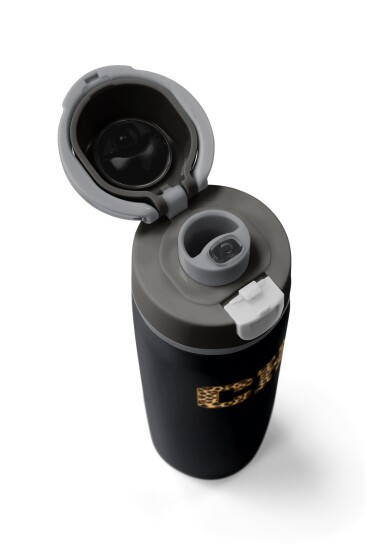 Coral High Siyah Leopar CH Harf Desenli Pipetli ve Direkt İçim Çelik Termos 800 ml 38506 - 7