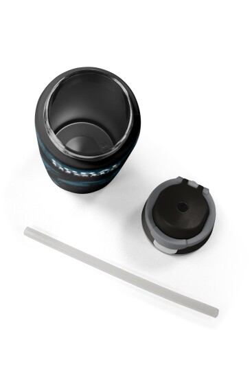 Coral High Siyah Nefti Desenli Pipetli ve Direkt İçim Çelik Termos 800 ml 38581 - 8