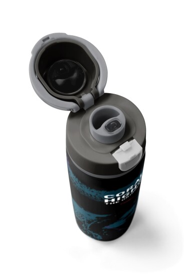 Coral High Siyah Nefti Desenli Pipetli ve Direkt İçim Çelik Termos 800 ml 38581 - 7