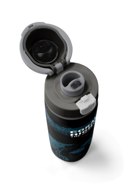 Coral High Siyah Nefti Desenli Pipetli ve Direkt İçim Çelik Termos 800 ml 38581 - 7