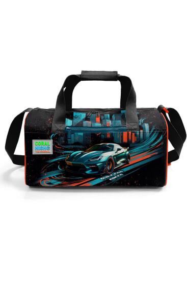 Coral High Siyah Nefti Yarış Arabası Desenli Spor Çantası 27516 - 2