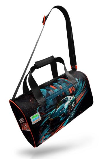 Coral High Siyah Nefti Yarış Arabası Desenli Spor Çantası 27516 - 7