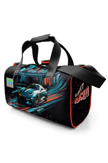 Coral High Siyah Nefti Yarış Arabası Desenli Spor Çantası 27516 - 10