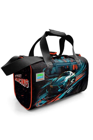 Coral High Siyah Nefti Yarış Arabası Desenli Spor Çantası 27516 