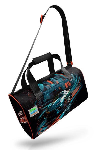 Coral High Siyah Nefti Yarış Arabası Desenli Spor Çantası 27516 - 7